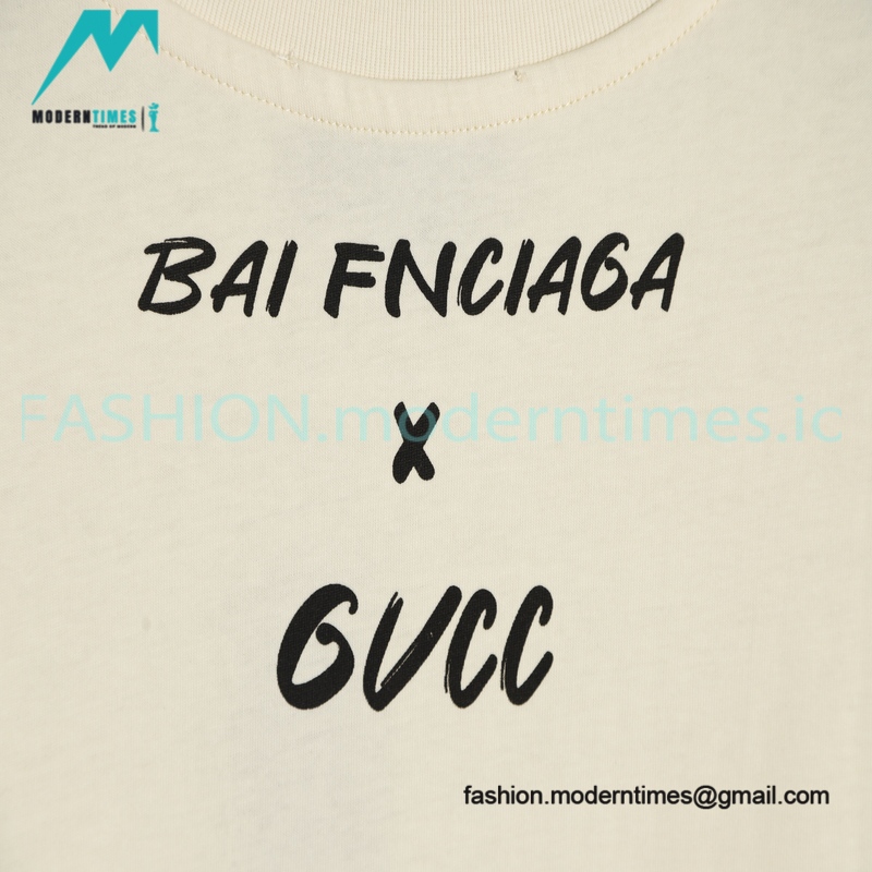 Gucci - Balenciaga Double G-B Print Short Sleeve T-shirt Gucci - Balenciaga Double G-B Print Short Sleeve T-shirt